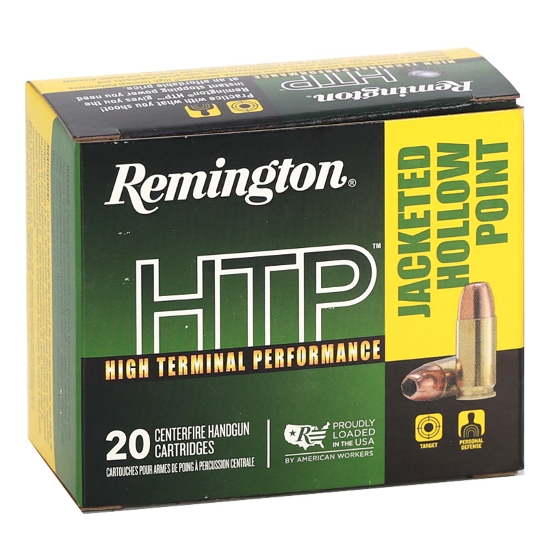 Remington HTP 380 ACP Auto Ammo 88 Grain Jacketed Hollow Point - RTP380A1A