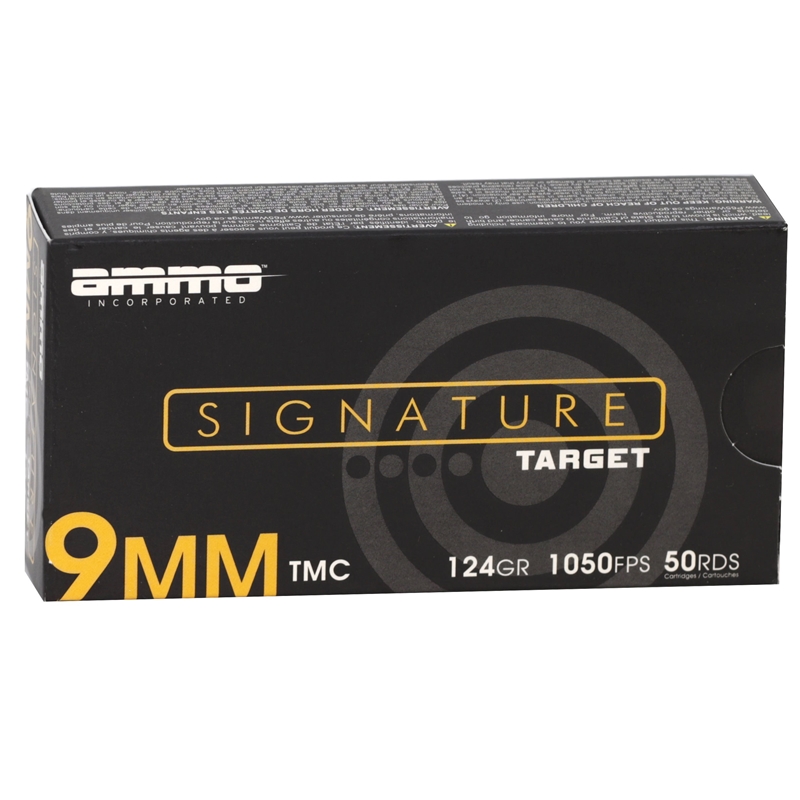 Ammo Inc Signature 9mm Ammo 124 Grain Total Metal Jacket - 9124TMC-A50