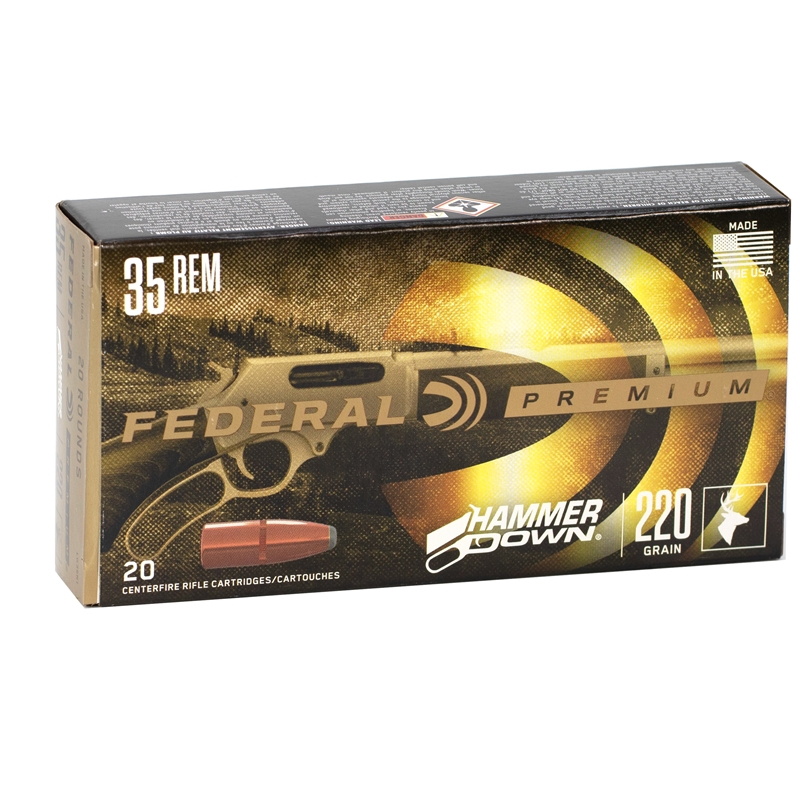 Federal Premium HammerDown 35 Remington Ammo 220 Grain Bonded Hollow Point - LG35R1