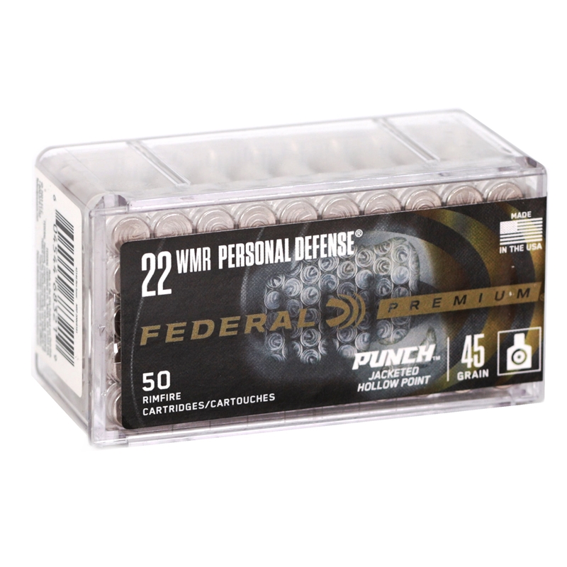 Federal Personal Defense Punch 22 WMR Ammo 45 Grain Jacketed Hollow Point - PD22WMR1