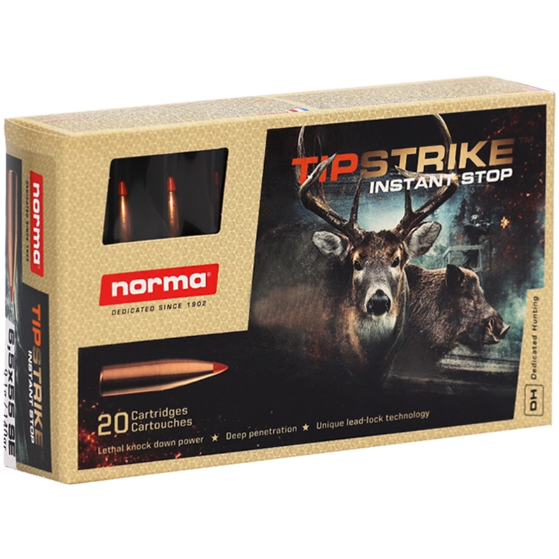 Norma Tipstrike 6.5×55 mm Swedish Mauser Ammo 140 Grain Polymer