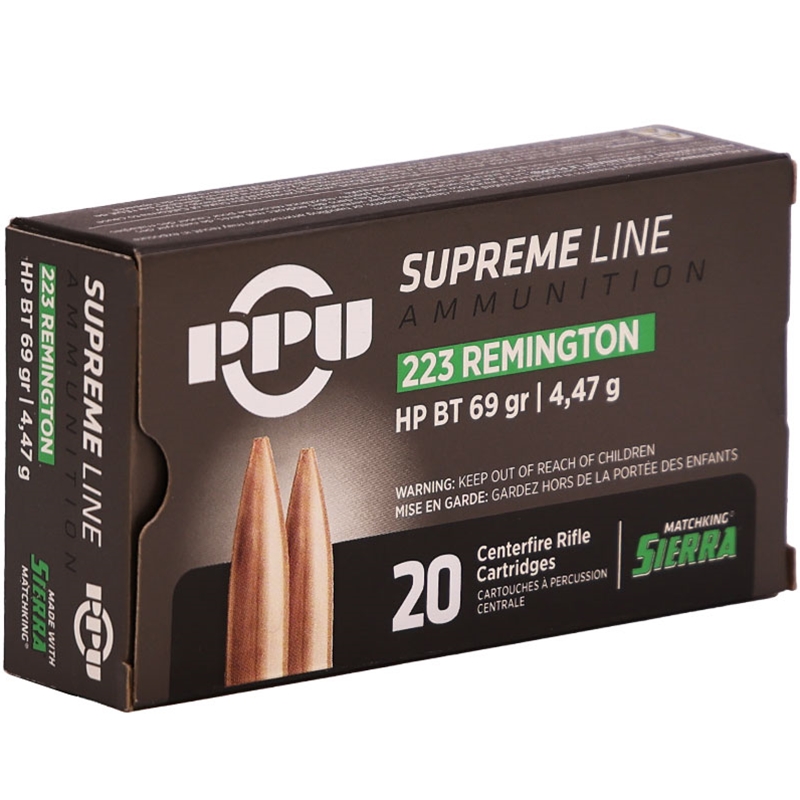 Prvi Partizan Supreme 223 Ammo 69 Grain Sierra MatchKing Hollow