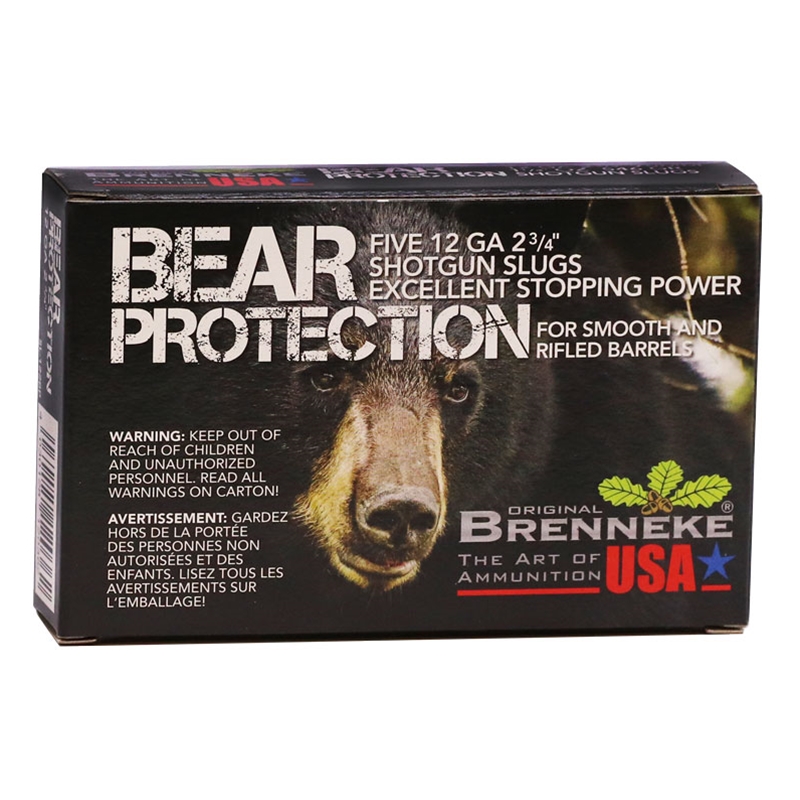 Brenneke USA Bear Protection 12 Gauge Ammo 2-3/4