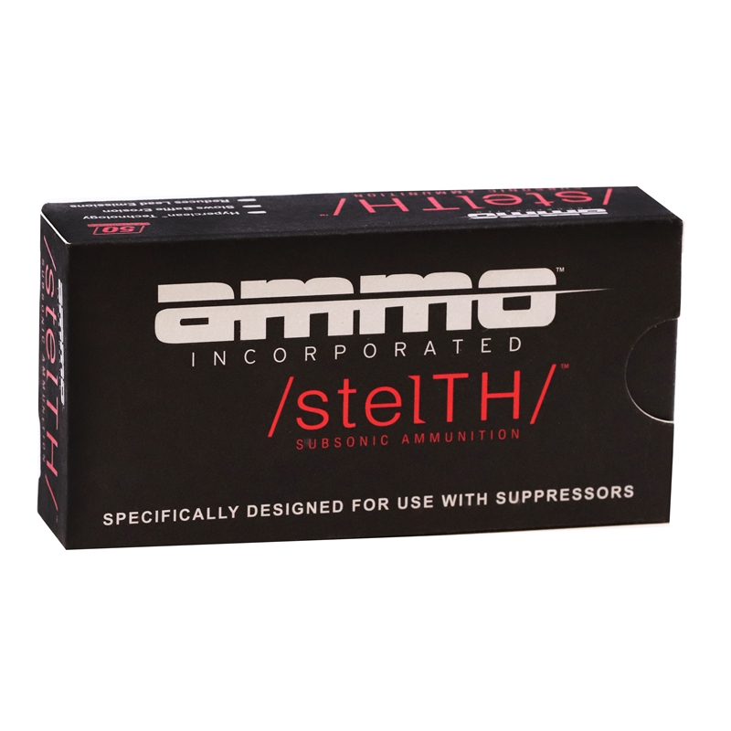 Ammo Inc stelTH 9mm Ammo 147 Grain Total Metal Case Subsonic - 9147TMC-A50