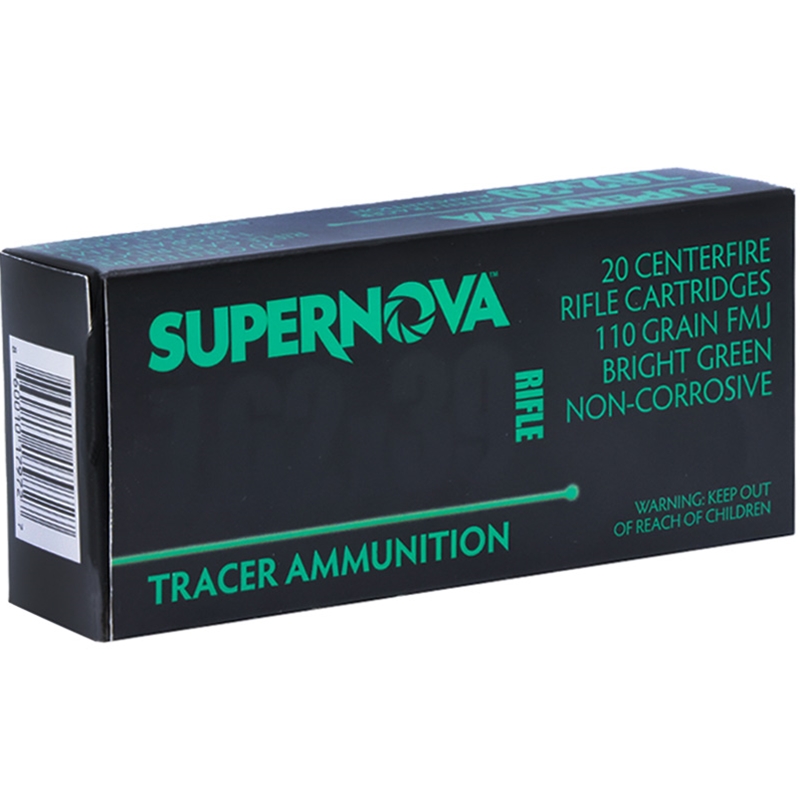 Supernova Green Tracer 7.62X39 Ammo 110 Grain Full Metal Jacket - PMSN762-G