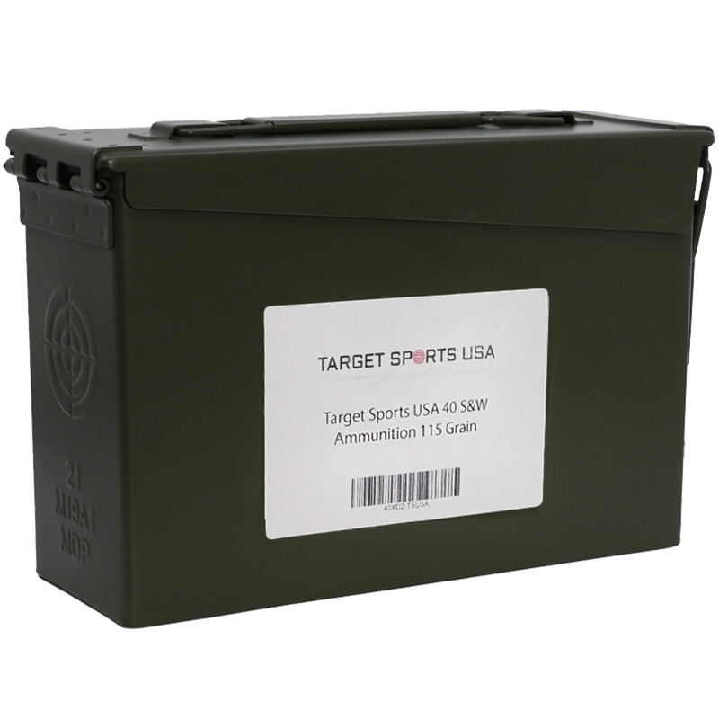 Target Sports USA 40 S&W Ammo 115 Grain Can of 500 - 40XD2-TSUSA