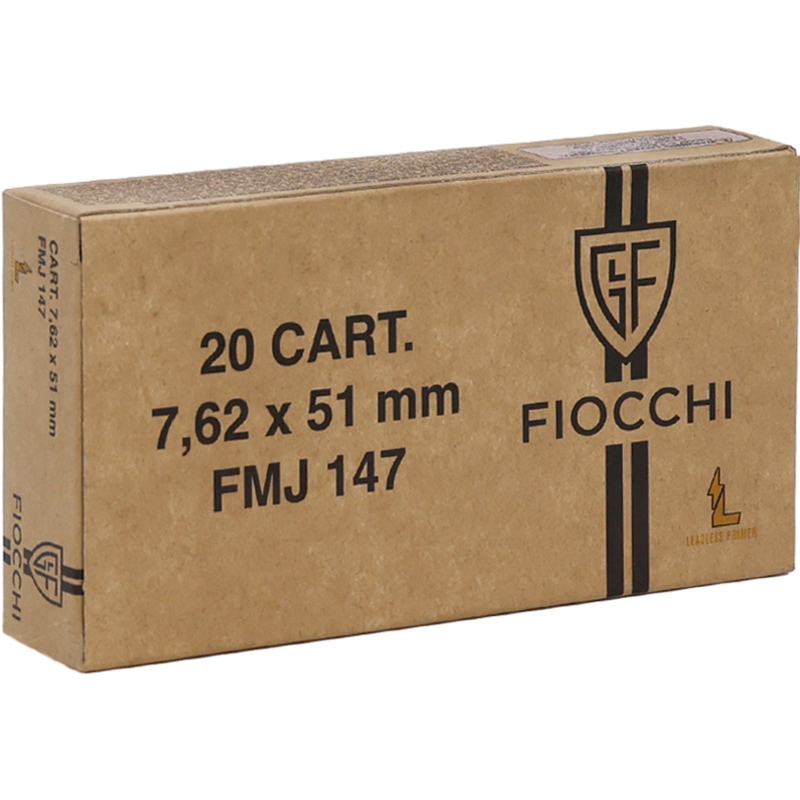 Fiocchi Range Dynamics 7.62 x 51 mm Ammo 147 Grain Full Metal