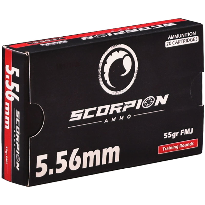 Scorpion 5.56mm Ammo 55 Grain Full Metal Jacket - 556055FMJ-T20