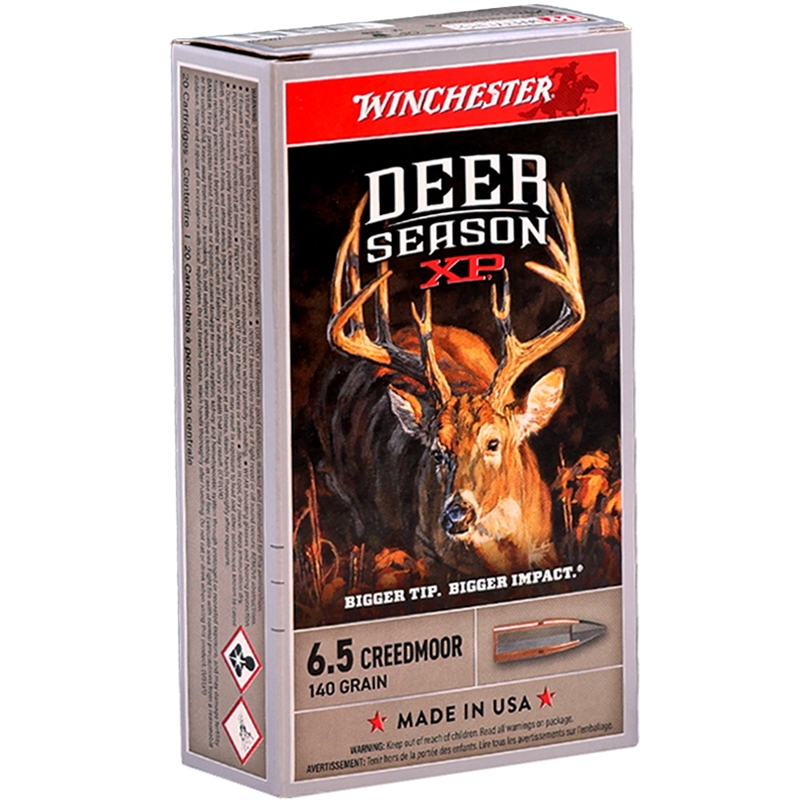 ammo CD 6点。 Winchester Deer Season XP 6.5 Creedmoor Ammo 140 Grain Polymer Tip