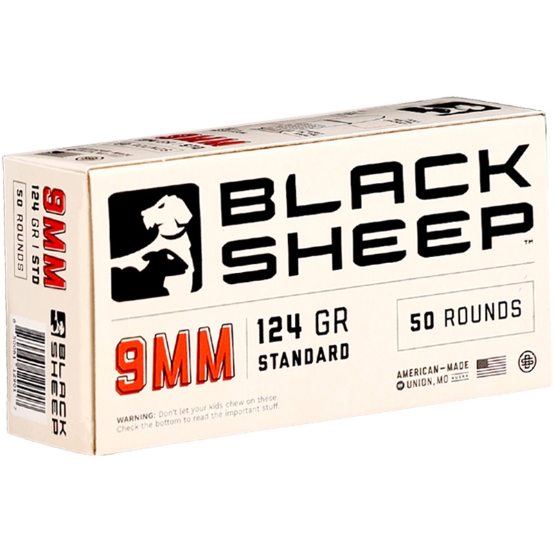 Black Sheep 9mm Ammo 124 Grain Full Metal Jacket - 9124GSTD50