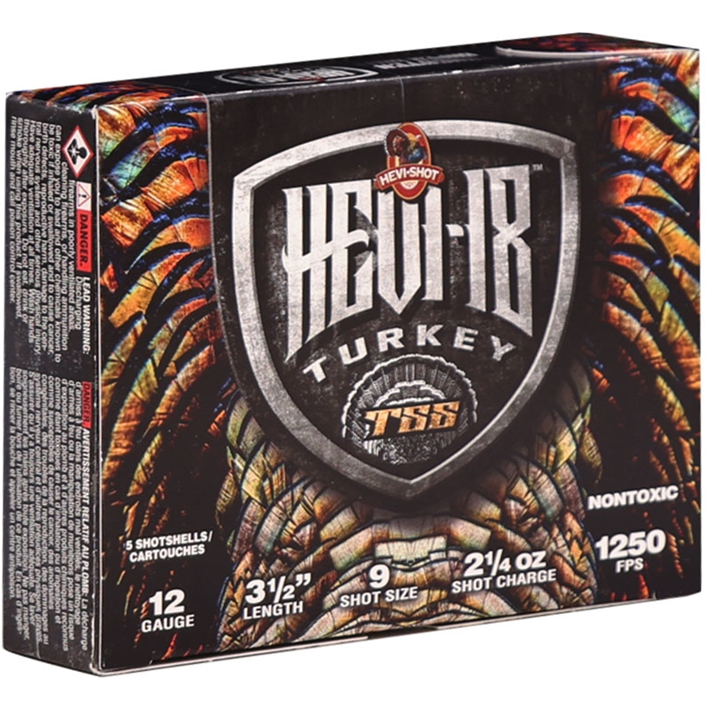 HEVI-Shot HEVI-18 TSS Turkey 12 Gauge 3 1/2″ 2 1/4 oz #9 Tungsten