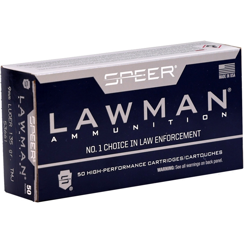 Speer Lawman 9mm Ammo 135 Grain Total Metal Jacket - 53661