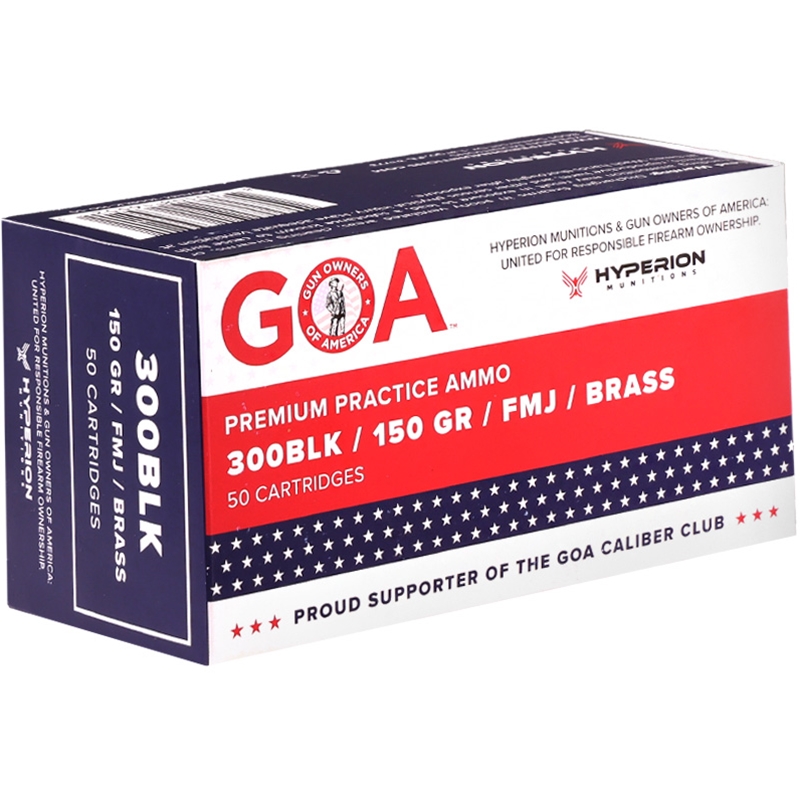 Hyperion 300 Blackout Ammo 150 Grain Full Metal Jacket - GOAHM-300BLK-150-50
