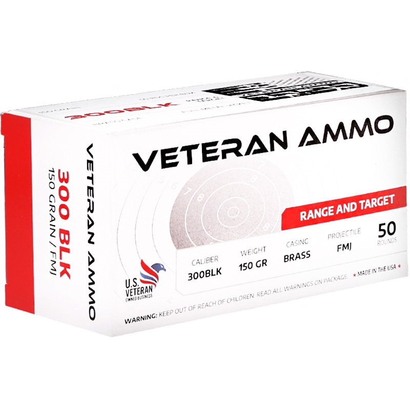 Hyperion Veteran 300 Blackout Ammo 150 Grain Full Metal Jacket - HMBX-300BLK-150-50