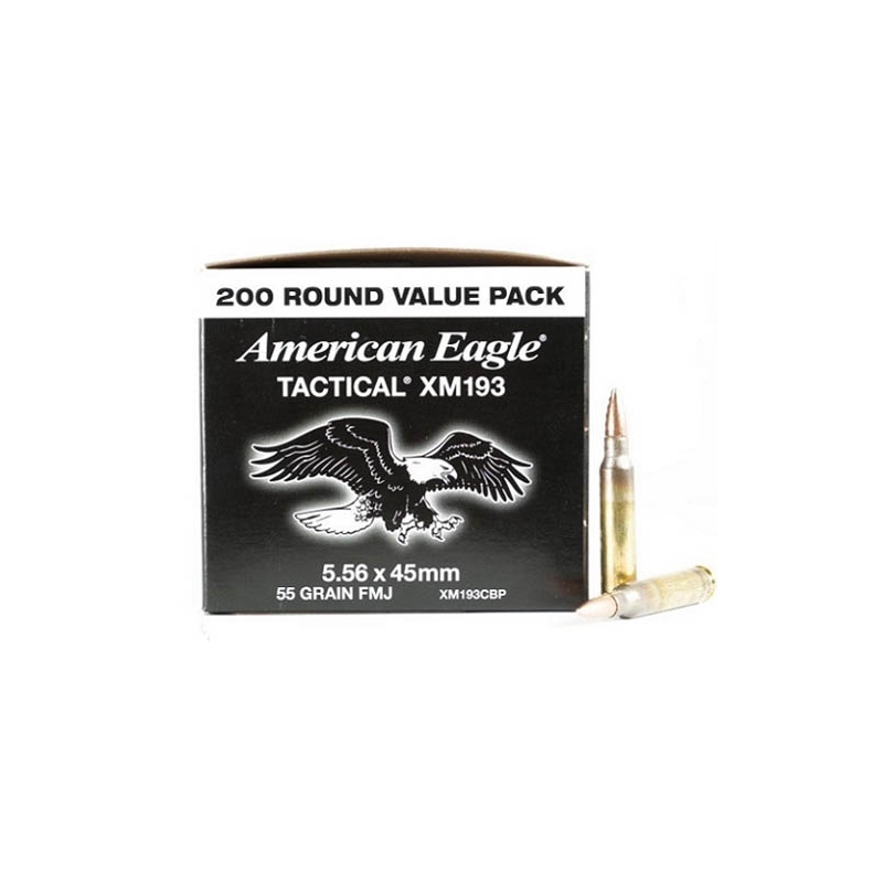 Federal American Eagle 5.56x45mm XM193 55 Gr FMJ BT Value Pack