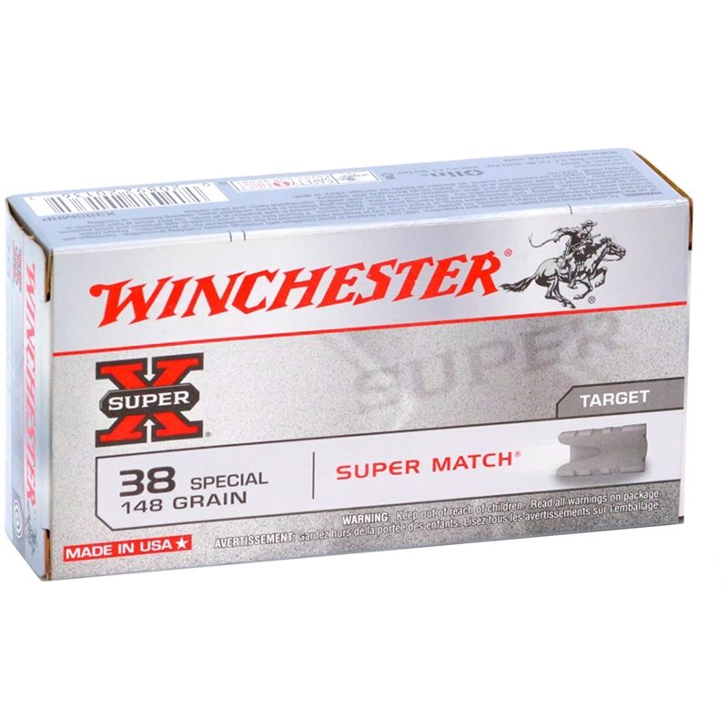 Winchester Super-X Super Match 38 Special 148 Grain Lead Wadcutter