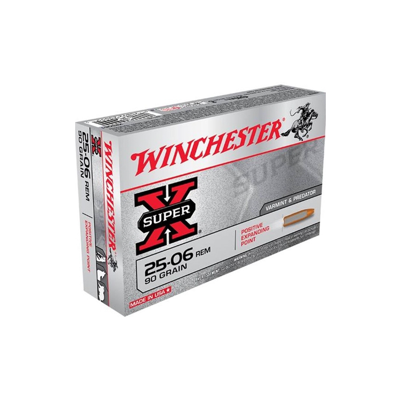 Winchester Super-X 25-06 Remington 90 Gr Positive Expanding Point