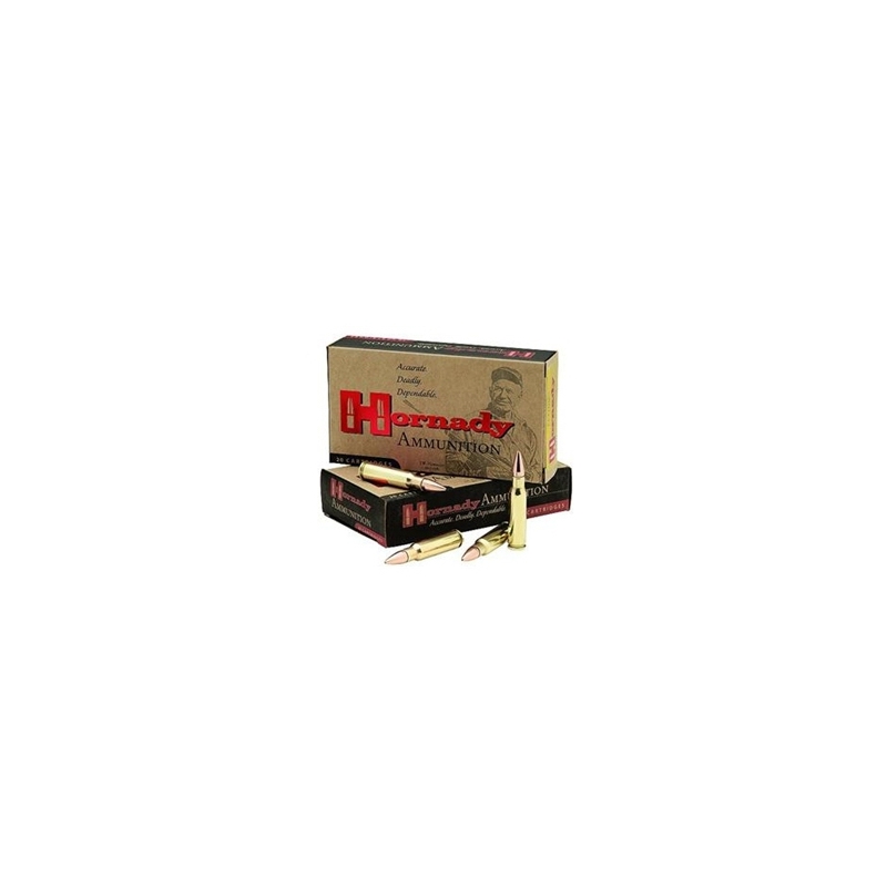 Hornady Custom Rifle Ammunition 7x57mm Mauser (7mm Mauser) 139 Grain Spire Point Boat Tail Box of 20 Rounds