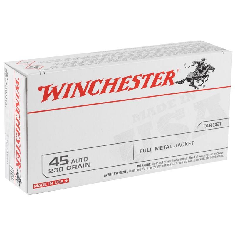 Winchester USA 45 ACP AUTO Ammo 230 Grain Full Metal Jacket - Q4170