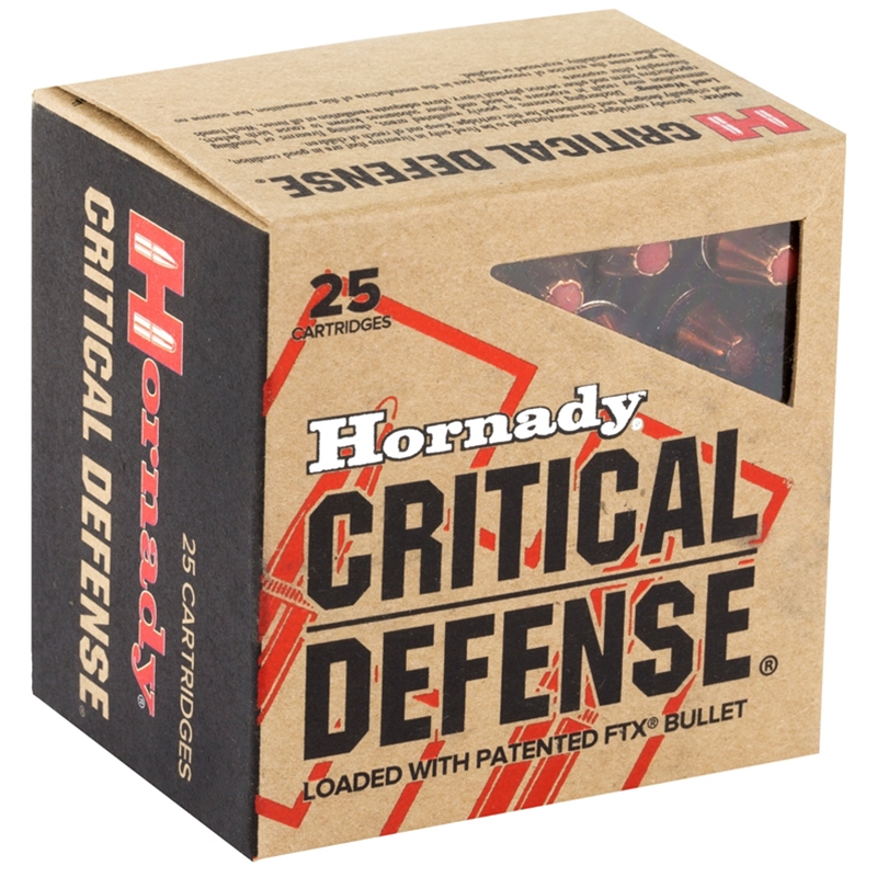 Hornady Critical Defense 38 Special Ammo +P 110 Gr FTX
