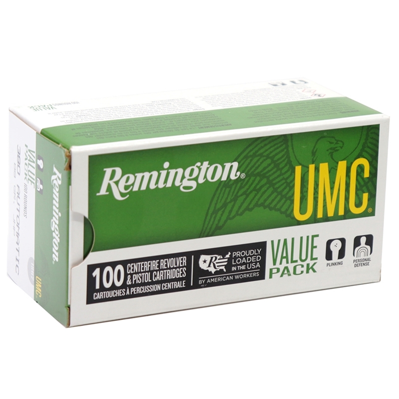 Remington UMC 380 ACP AUTO Ammo 88 Grain Jacketed Hollow Point - L380A1B