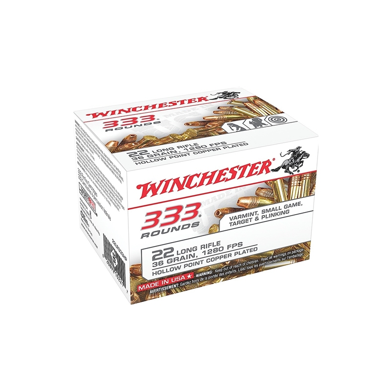 Winchester 22 Long Rifle 36 Grain Plated Lead Hollow Point