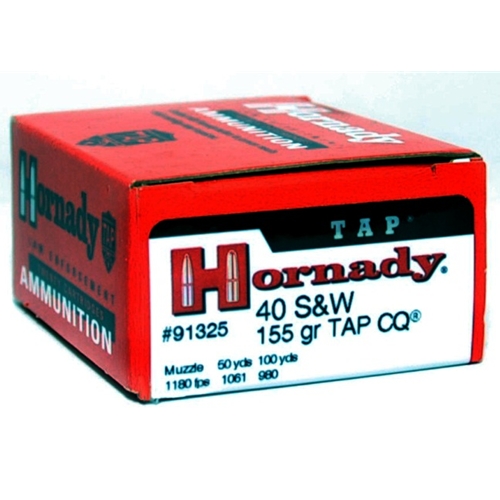 Hornady TAP Close Quarters Ammo 40 S&W 155 Grain Jacketed Hollow Point Ammunition