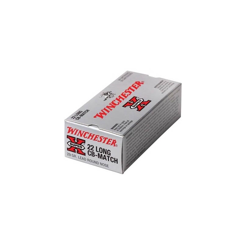 Winchester Super-X 22 Long CB Match 29 Grain Lead Round Nose