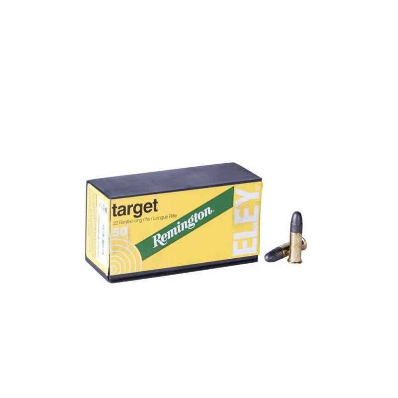 Remington Eley Target 22 Long Rifle Ammo 40 Grain Lead Round Nose - RE22T