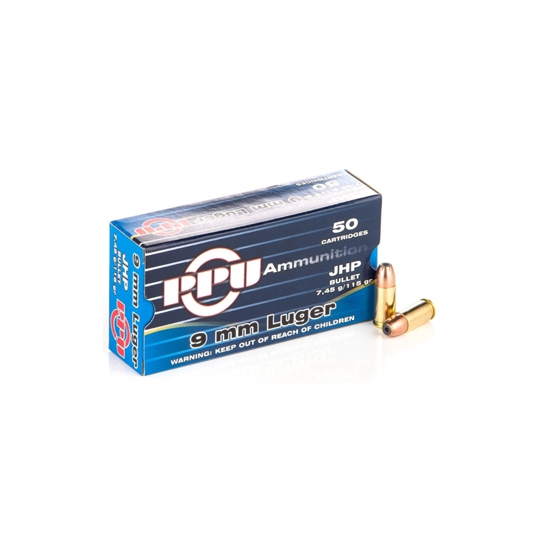 Prvi Partizan 9mm Luger Ammo 115 Grain Jacketed Hollow Point