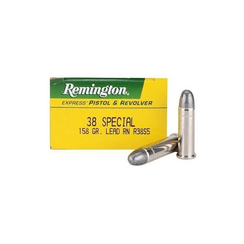 Remington Express 38 Special Ammo 158 Grain Lead Round Nose