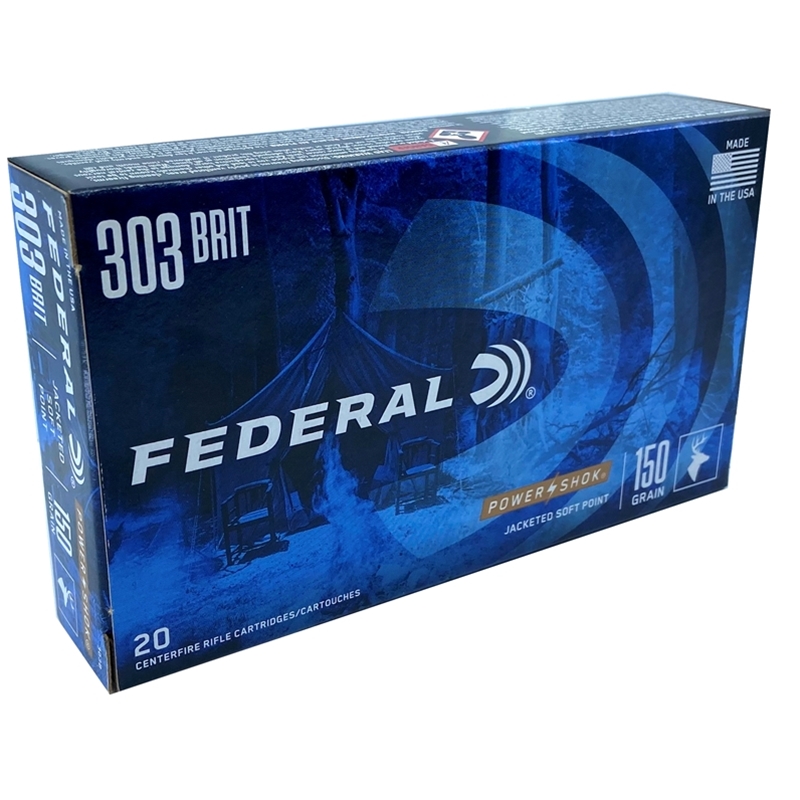 Federal Power-Shok 303 British Ammo 150 Grain Jacketed Soft Poin
