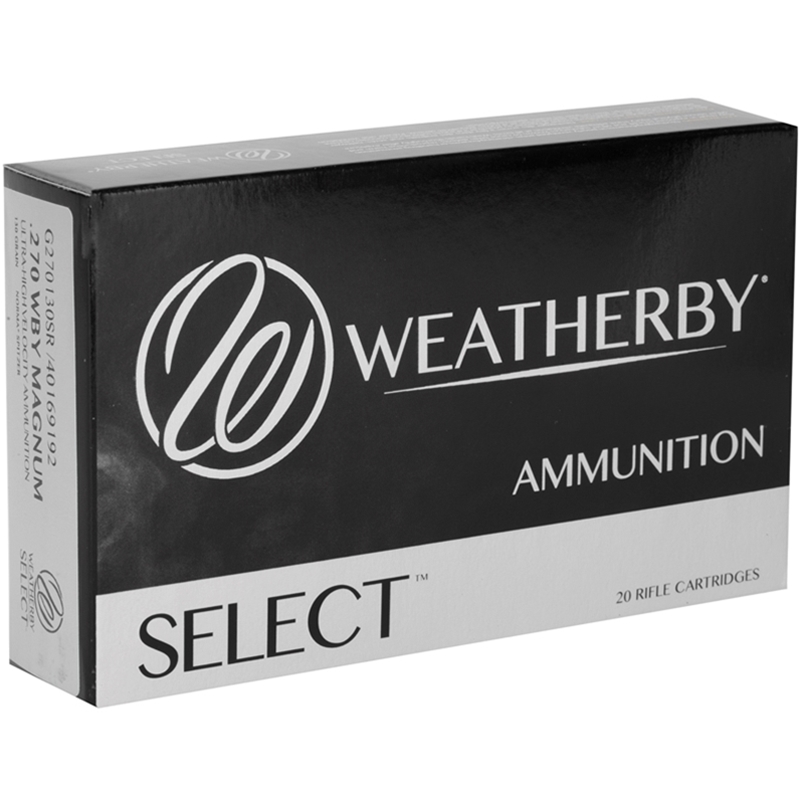 Weatherby 270 Weatherby Magnum 130 Grain Norma Spitzer Ammunition