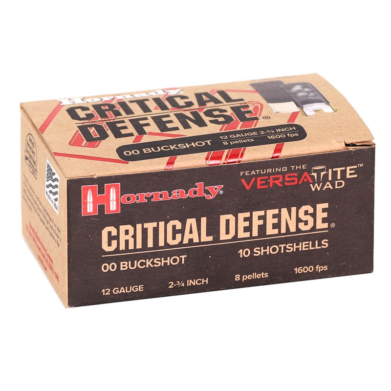 Hornady Critical Defense 12 Gauge Ammo 2-3/4" 00 Buckshot