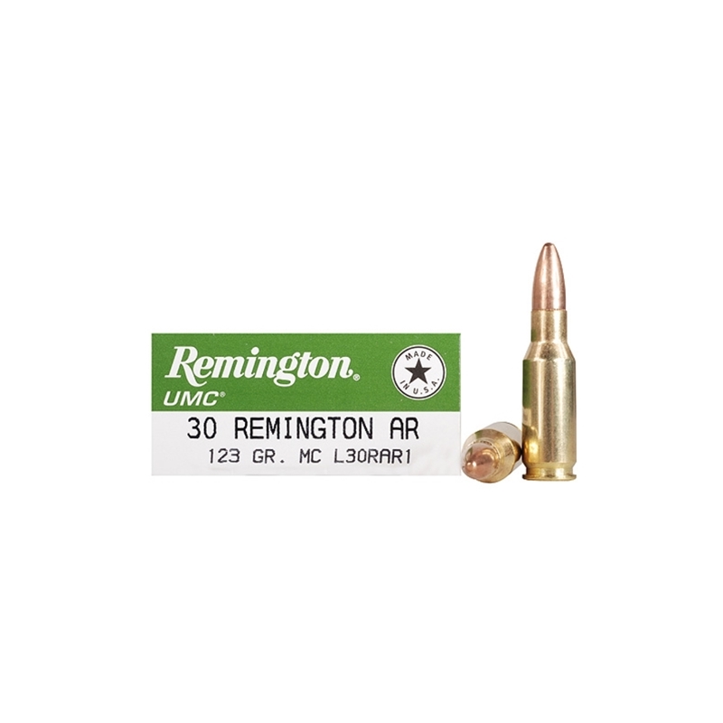 Remington UMC 30 Remington AR Ammo 123 Grain FMJ