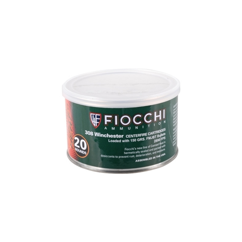 Fiocchi Shooting Dynamics Canned Heat 308 Winchester Ammo 150 Gr FMJ