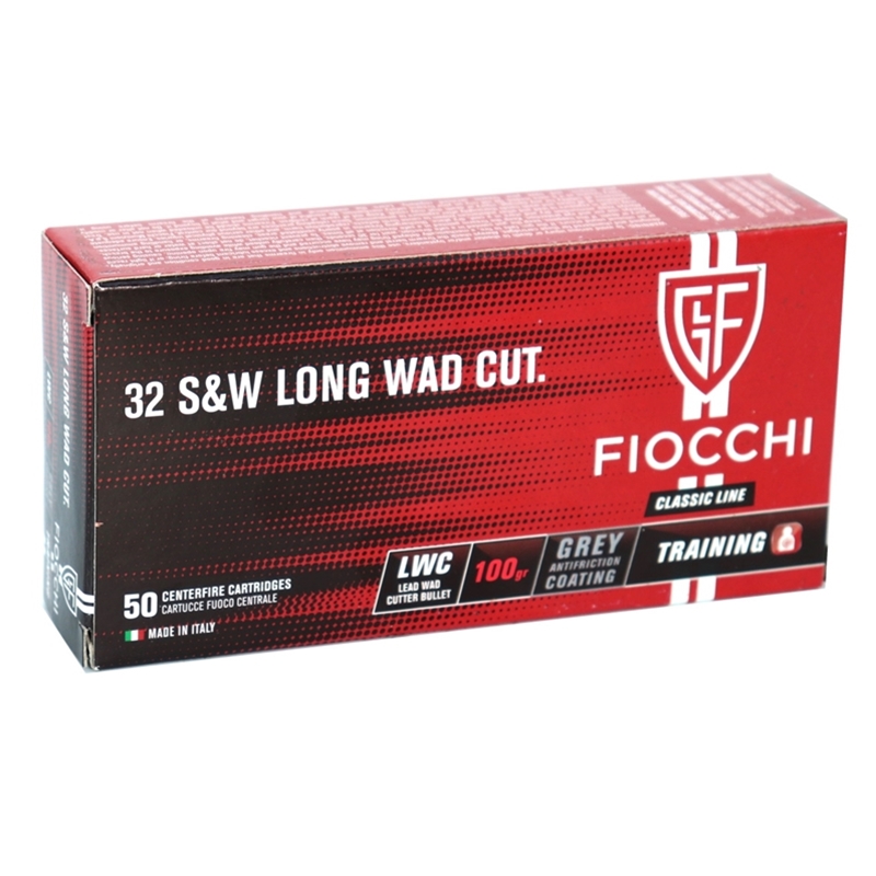 Fiocchi Shooting Dynamics 32 S&W Long Ammo 100 Grain Lead Wadcutter