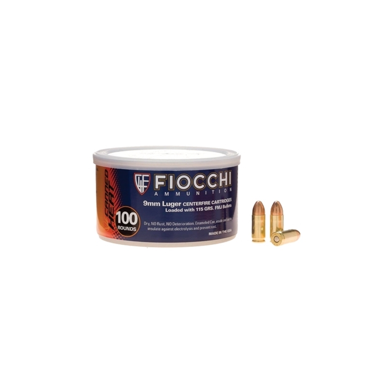 Fiocchi Shooting Dynamics Canned Heat 9mm Luger Ammo 115 Grain FMJ