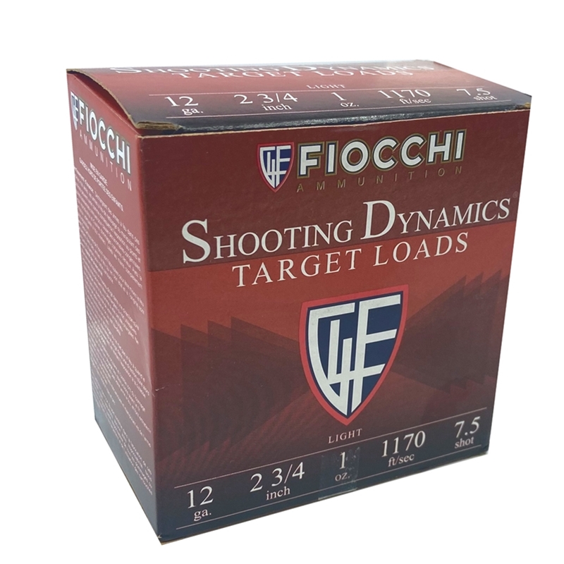 Fiocchi Shooting Dynamics 12 Ga 2-3/4" Ammo 1oz. #7-1/2 Shot Light