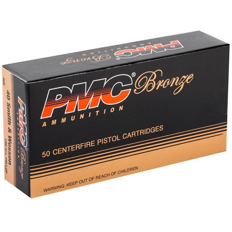 PMC Bronze 40 S&W Ammo 180 Grain FMJ