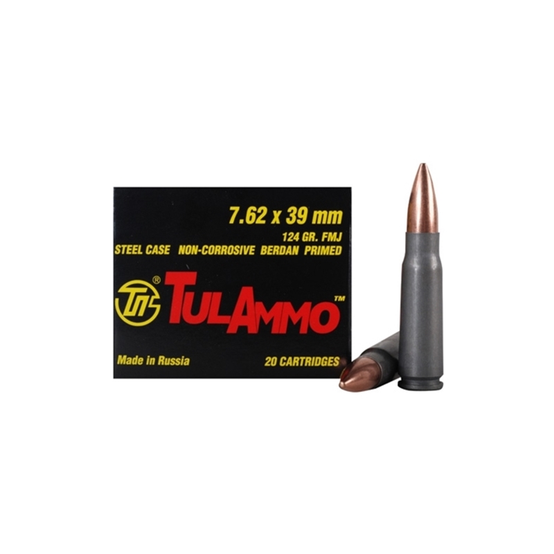 Tula Ammo 7.62x39mm Russian Ammo 124 Grain Full Metal Jacket