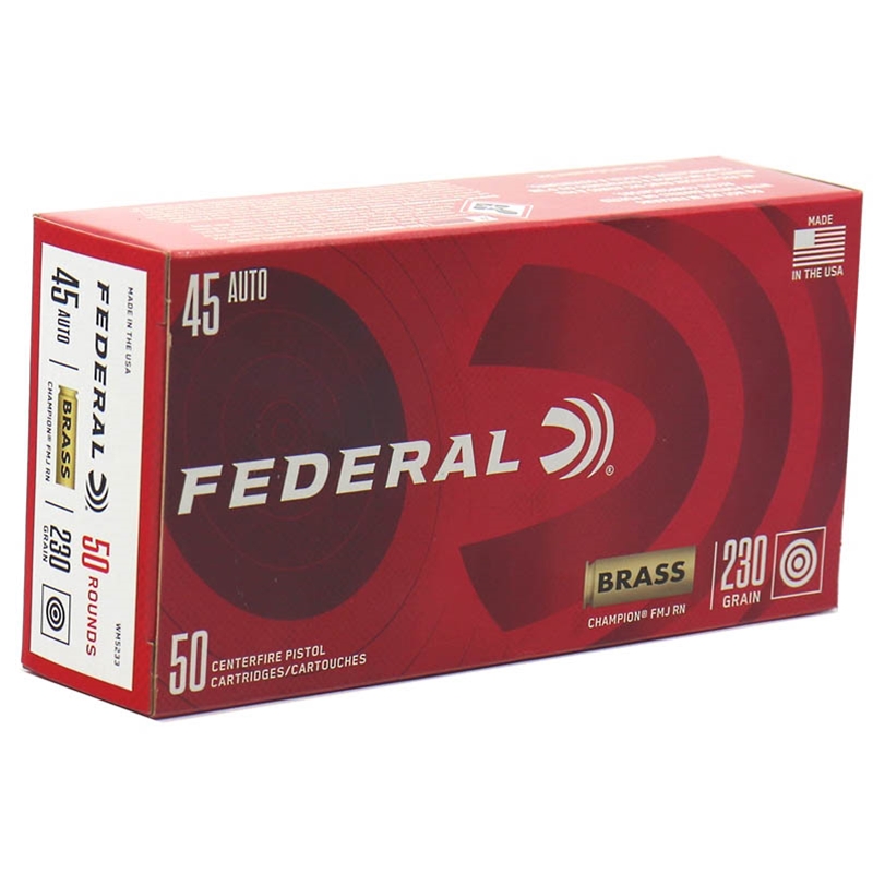 Federal Champion 45 ACP AUTO Ammo 230 Grain FMJ