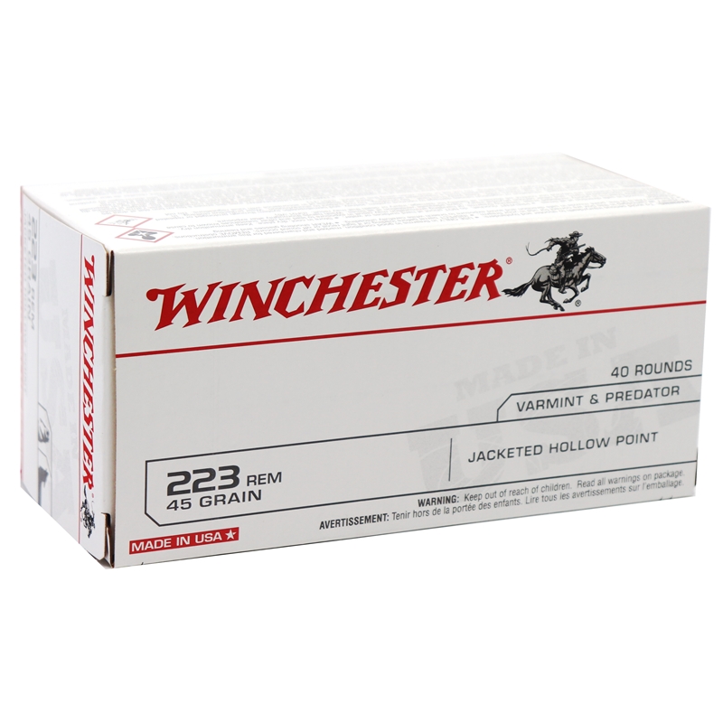 Winchester Usa 223 Remington Ammo 45 Grain Jacketed Hollow Point Value Pack Winchester Usa 223 Remington Ammo 45 Grain Jacketed Hollow Point Value Pack