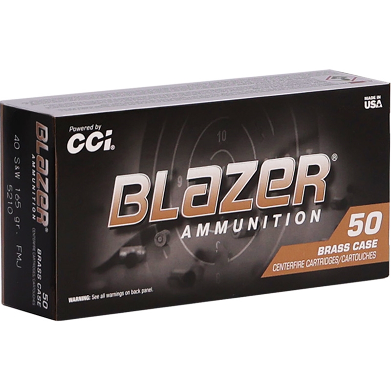 Blazer Brass 40 S&W Ammo 165 Grain FMJ - 5210 – Free Bulk Shipping