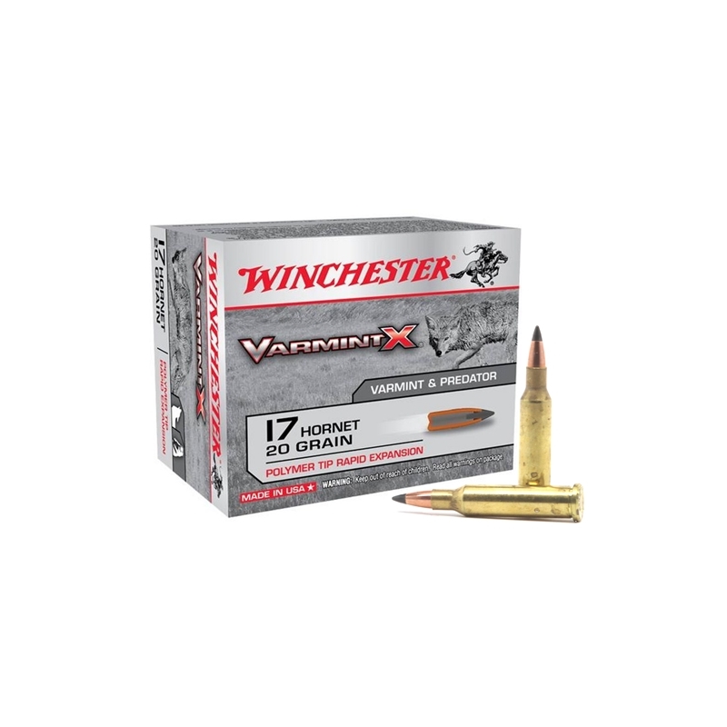 Winchester Varmint & Predator 17 Hornet Ammo 20 Grain Polymer Tip