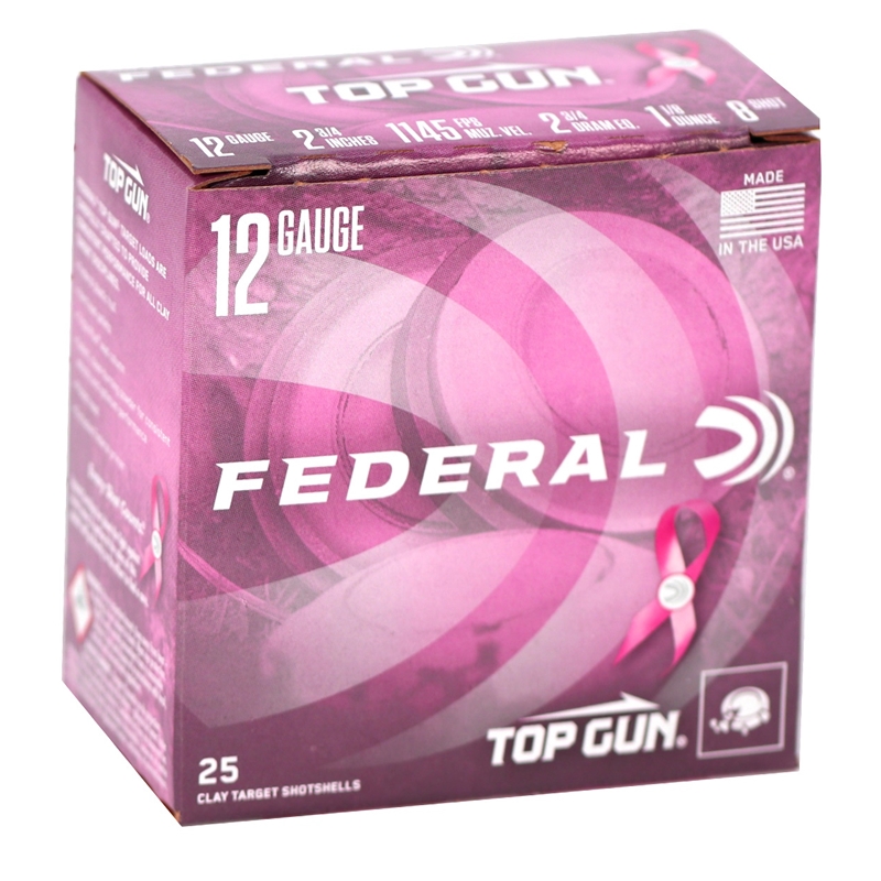 Federal Premium Top Gun Ammunition 12 Gauge 2-3/4" 1-1/8 oz #8 Shot Case of 250