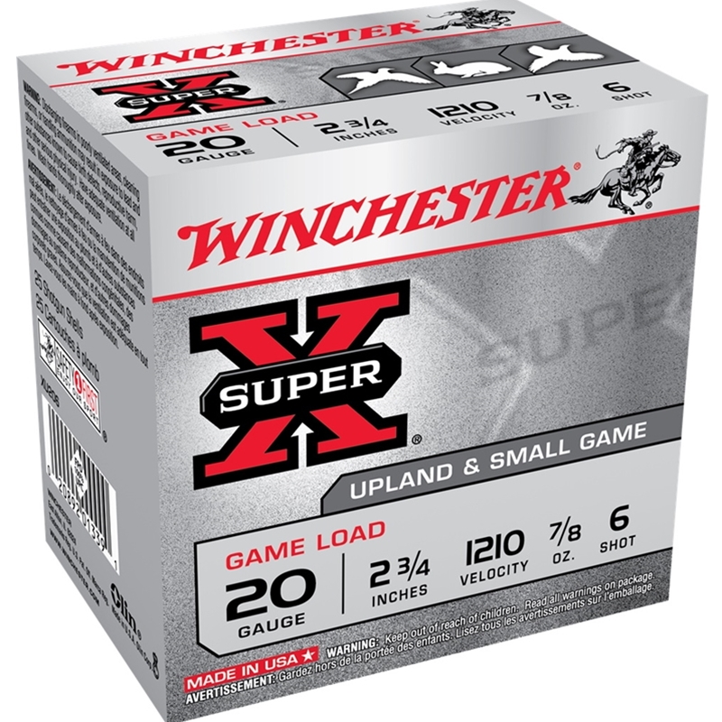 Winchester Super-X 20 Gauge 2 3/4" 7/8oz #6 Shot