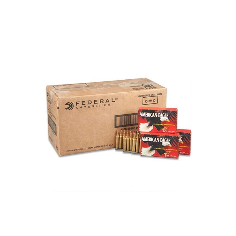 Federal American Eagle 223 Remington Ammo 55 Grain FMJ on Clips
