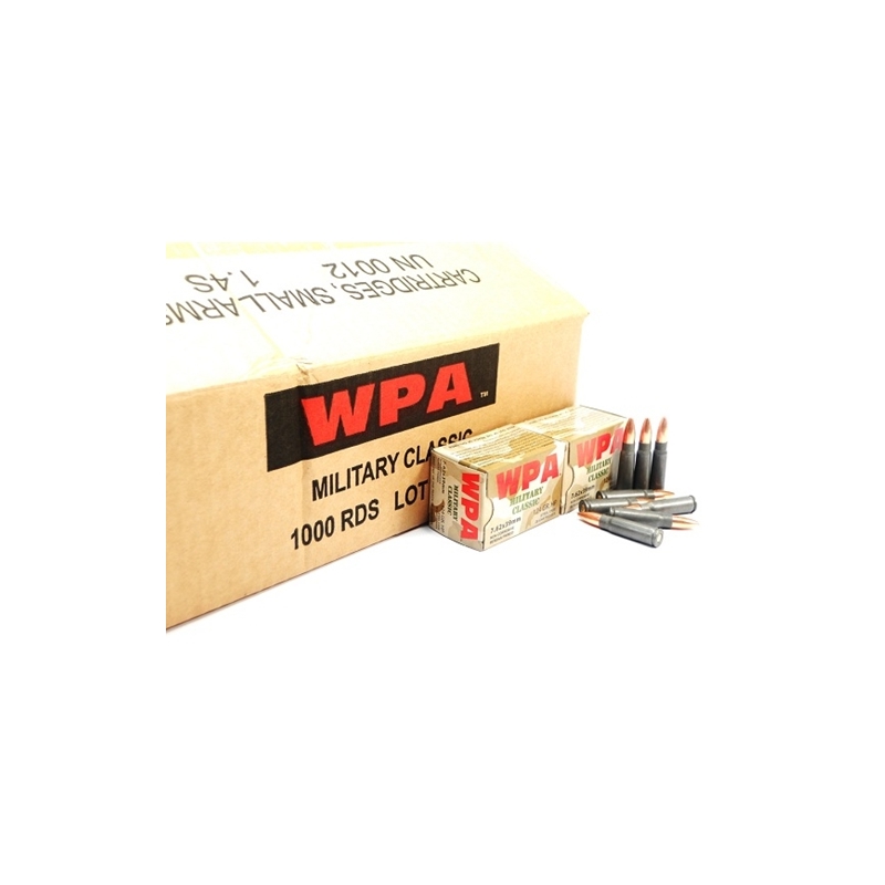 Wolf MC 7.62x39mm Ammo 124 Gr JHP Steel Case Bulk