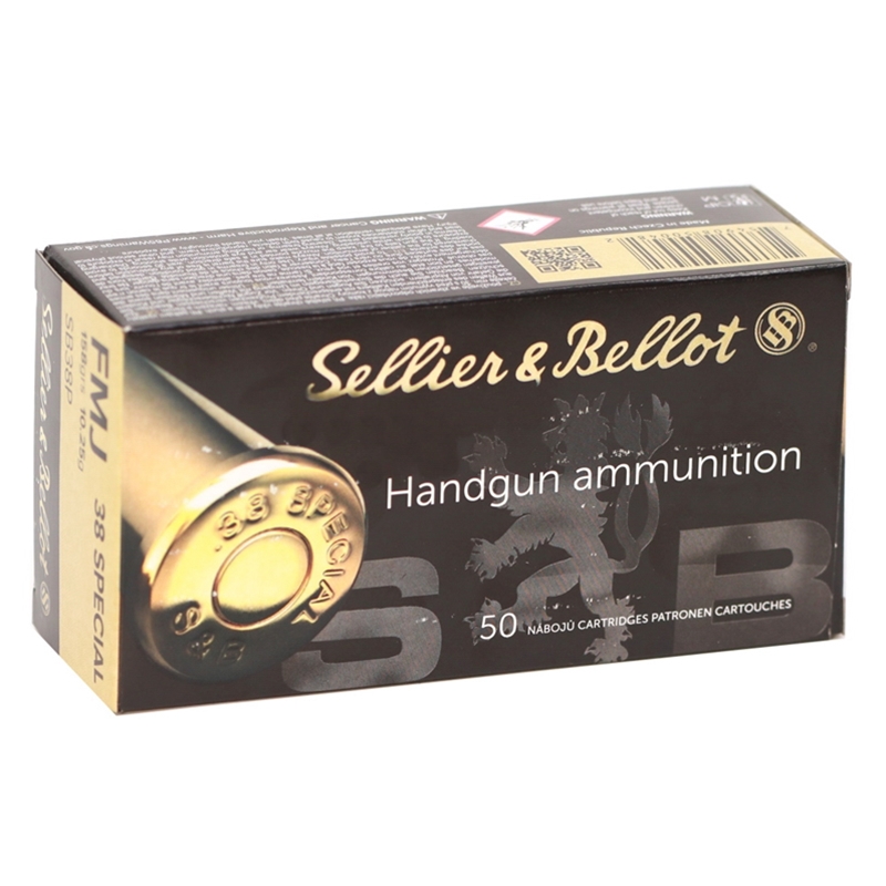 Sellier & Bellot 38 Special Ammo 158 Grain FMJ